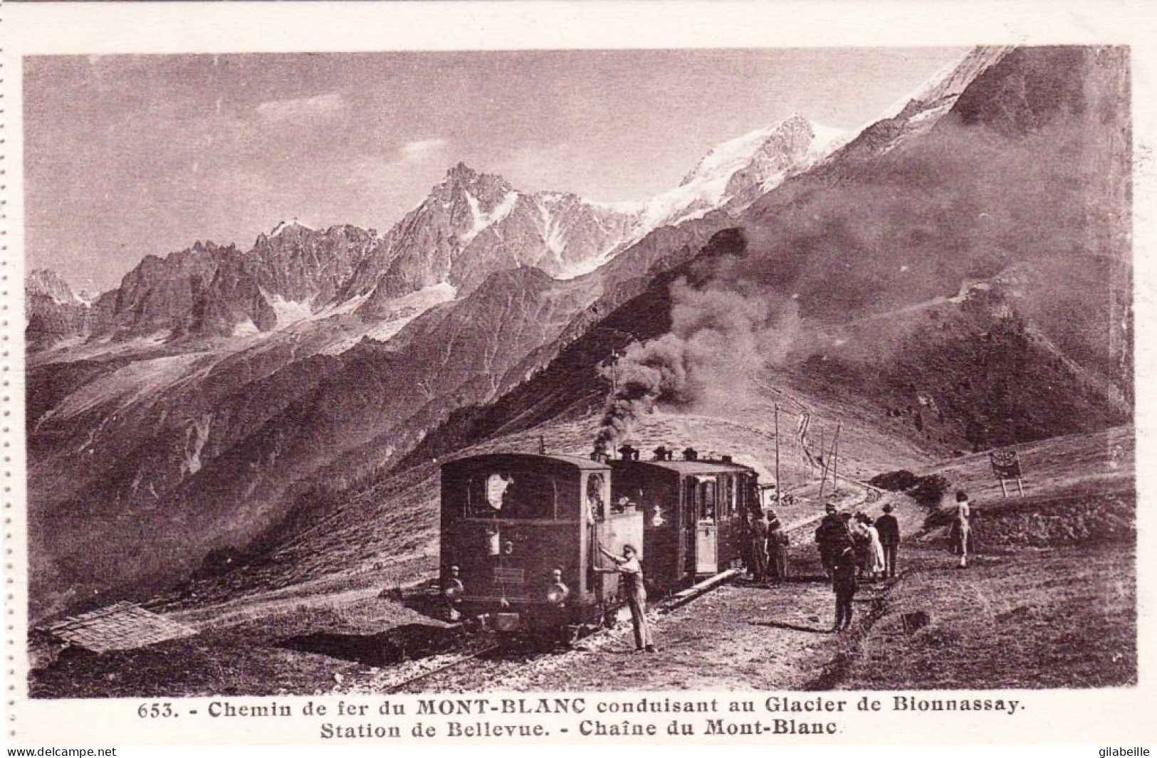 74 - Haute Savoie - Chemin De Fer Du MONT BLANC Conduisant Au Glacier De Bionnassy - Station De Bellevue - Chamonix-Mont-Blanc