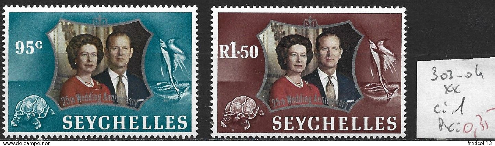 SEYCHELLES 303-04 ** Côte 1 € - Seychelles (...-1976)