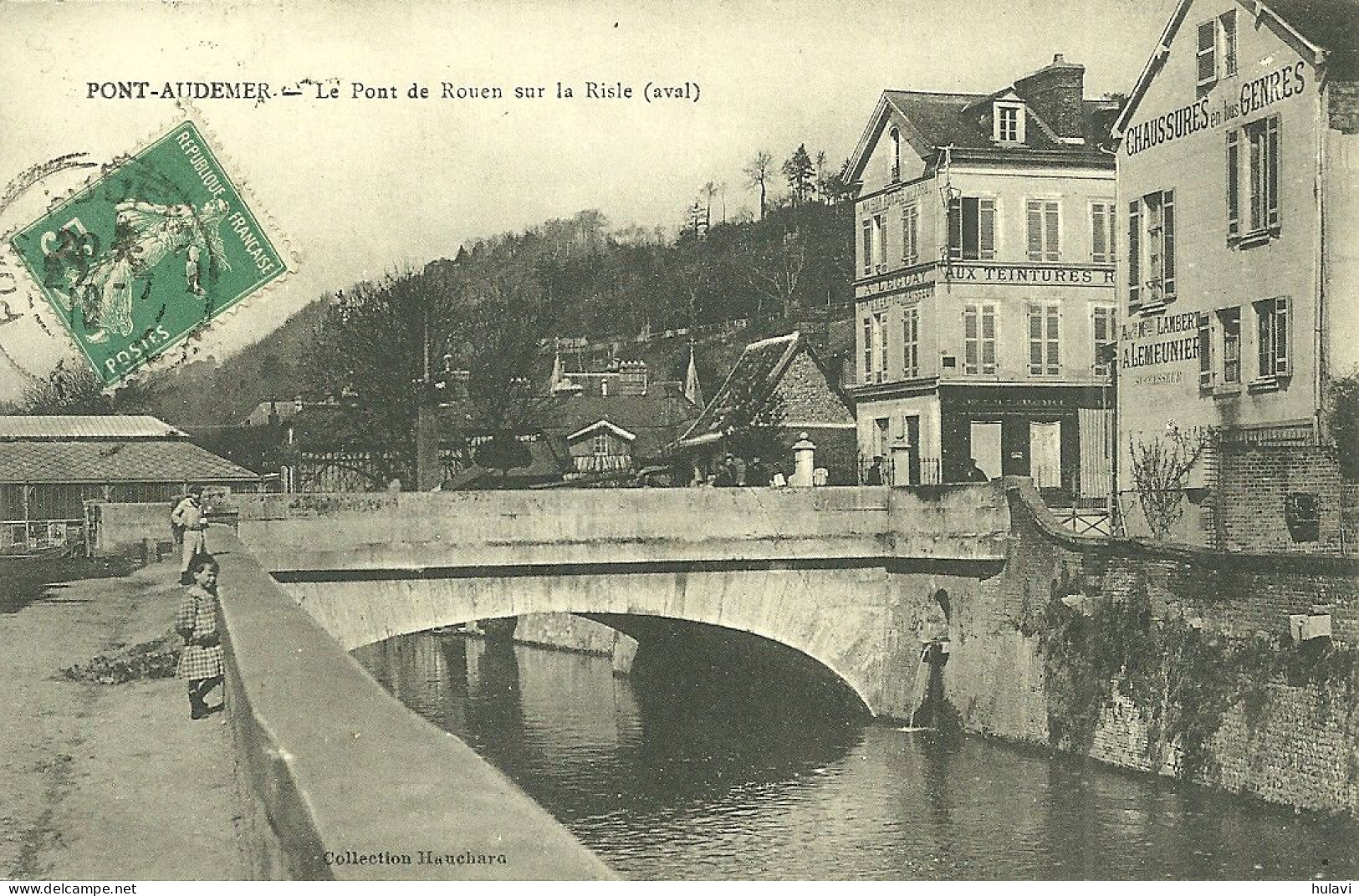 27  PONT AUDEMER - LE PONT DE ROUEN SUR LA RISLE (aval) (ref 9550) - Pont Audemer