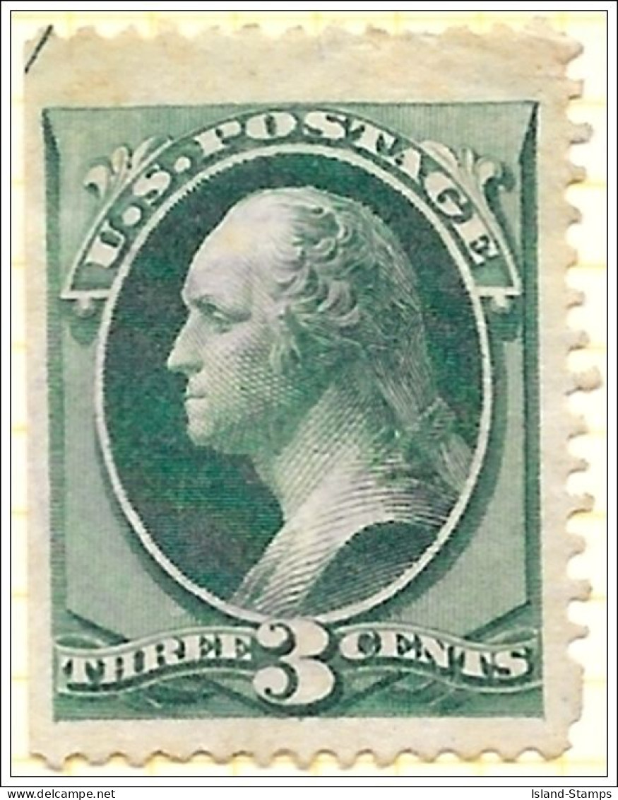 USA 1870 3 Cents Green Used V1 - Used Stamps