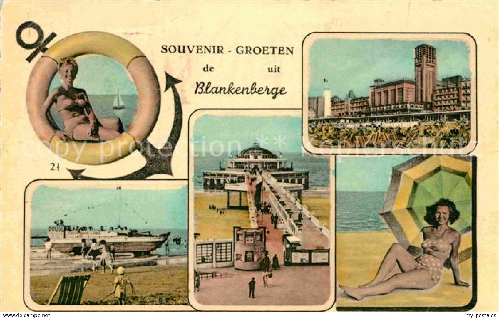 72897803 Blankenberge Dampfer Seebruecke Strand Hotels  - Blankenberge