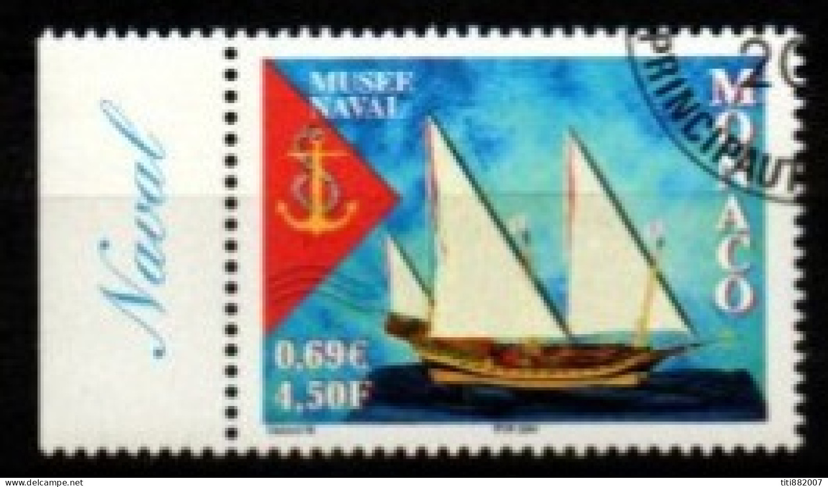 MONACO   -   2001 .  Y&T N° 2304 Oblitéré .  Voilier .  Musée Naval - Used Stamps