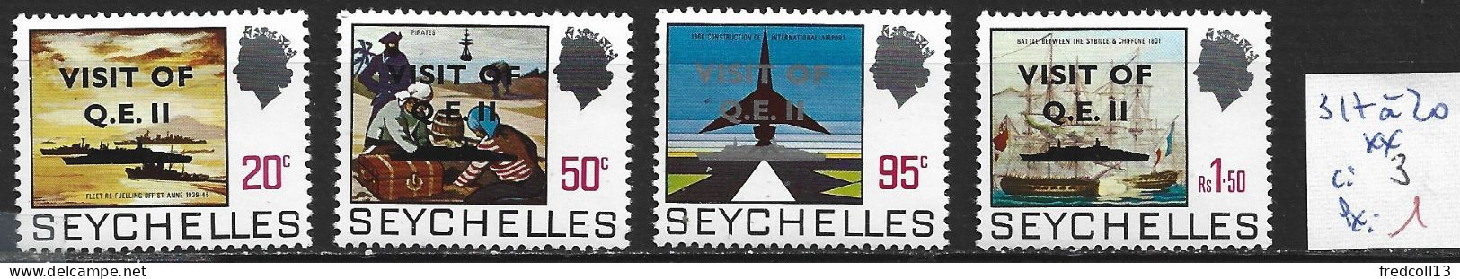 SEYCHELLES 317 à 20 ** Côte 3 € - Seychelles (...-1976)