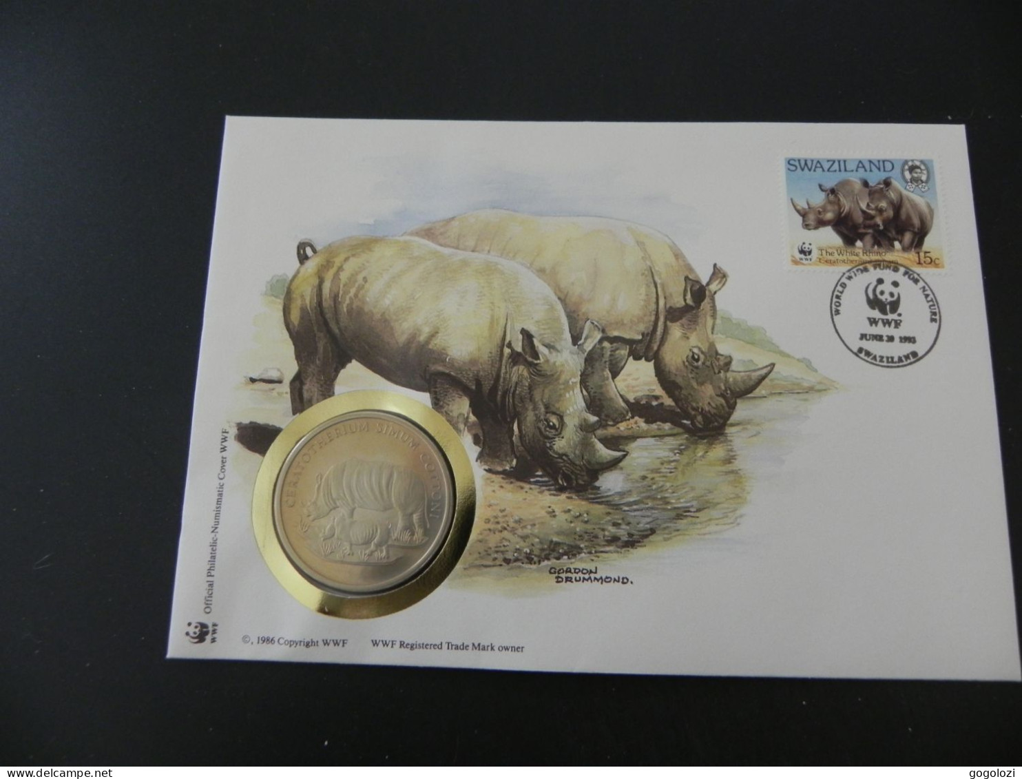 Swaziland - WWF Rhinoceros 1986 - Numis Letter - Swaziland