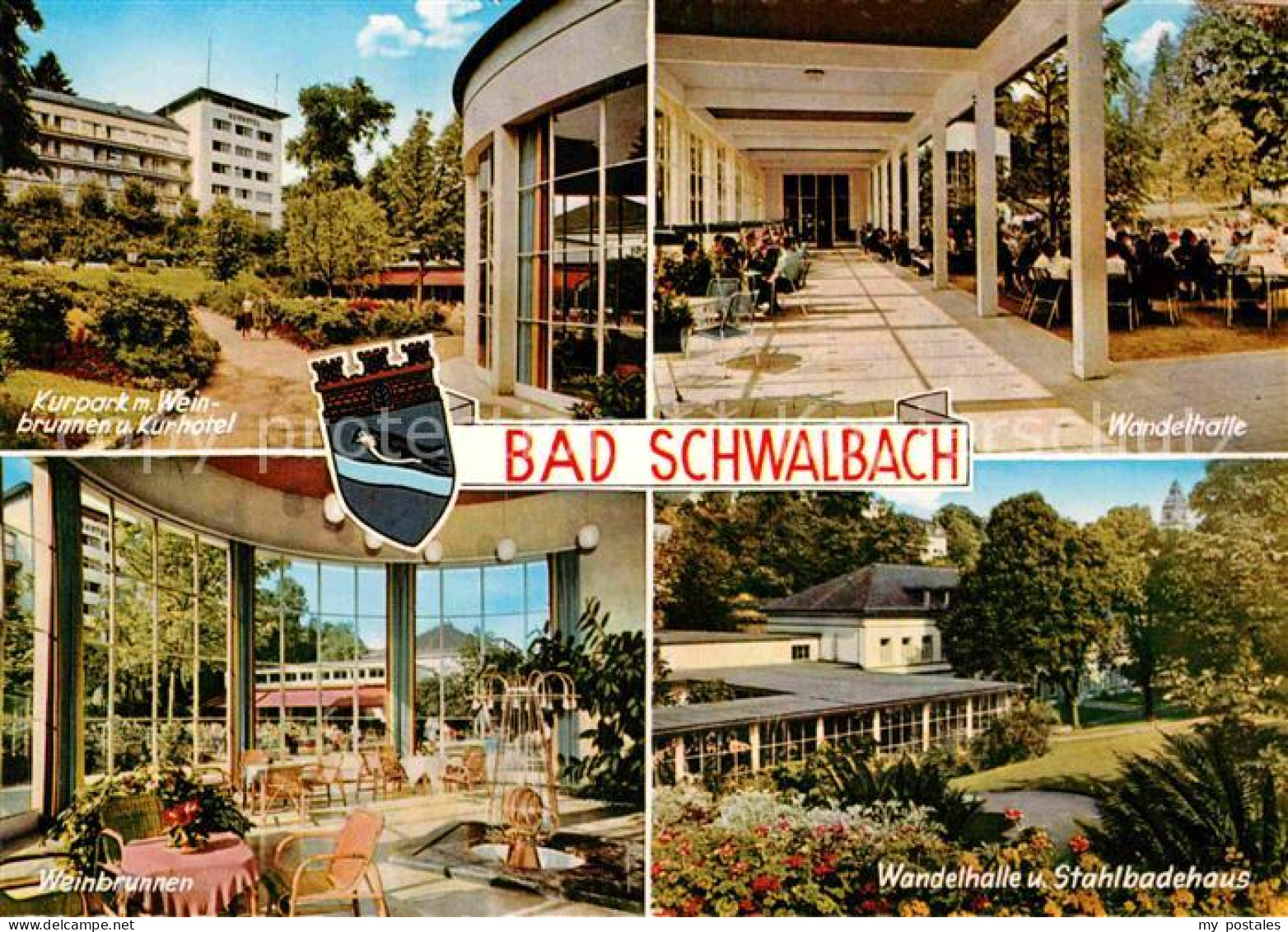 72897361 Bad Schwalbach Kurpark Kurhotel Weinbrunnen Wandelhalle Stahlbadehaus B - Bad Schwalbach