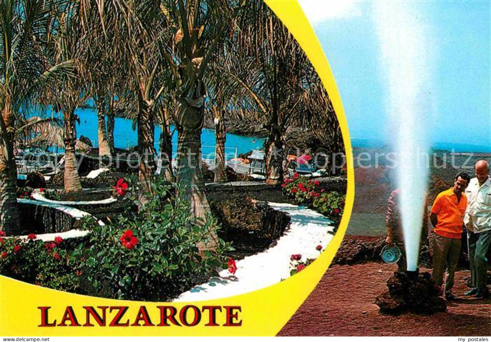 72897295 Lanzarote Kanarische Inseln Palmengarten Fontaene Lanzarote - Autres & Non Classés