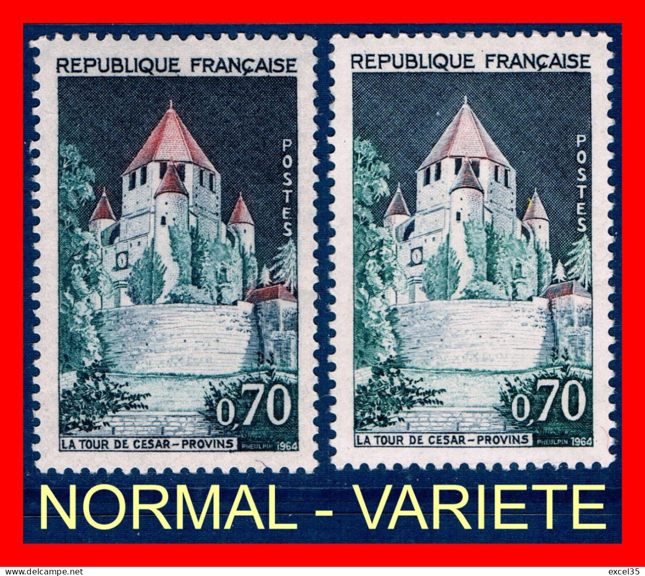 Yvert N° 1392Aa N** / MNH PROVINS TOITS GRIS - Pétouille D'imprimerie - SANSURPRISE - Nuovi