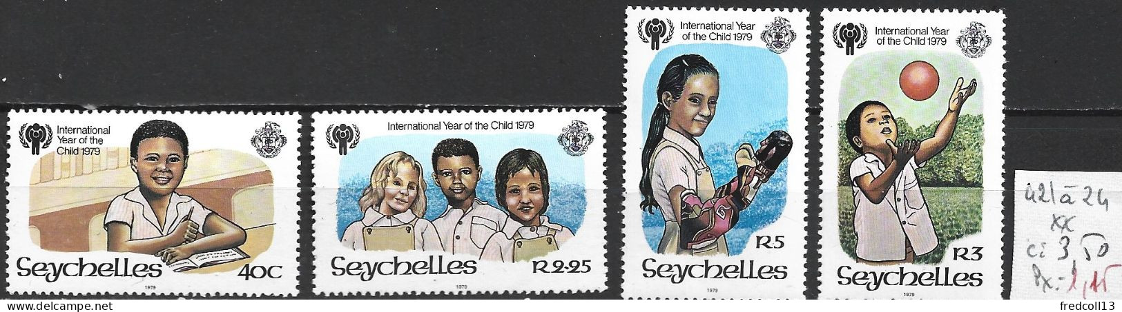 SEYCHELLES 421 à 24 ** Côte 3.50 € - Seychellen (1976-...)