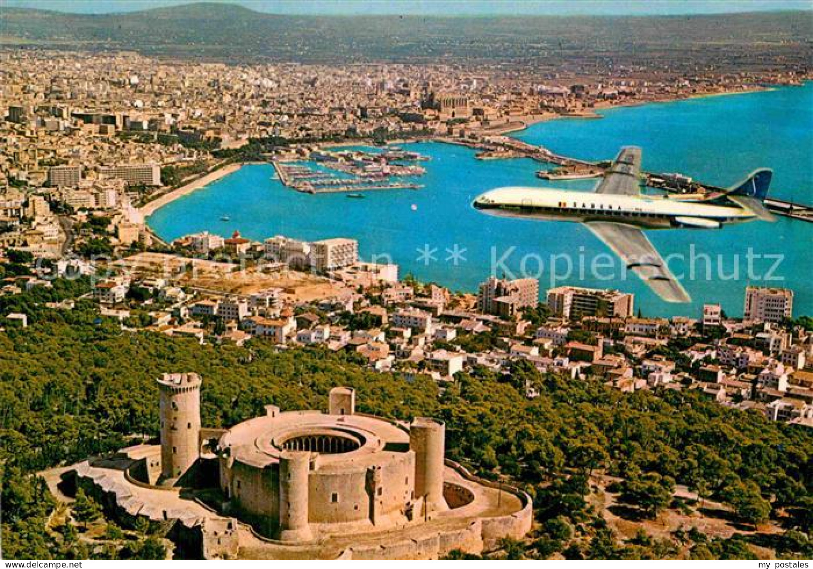 72897219 Palma De Mallorca Fliegeraufnahme Schloss Hafen Palma - Autres & Non Classés