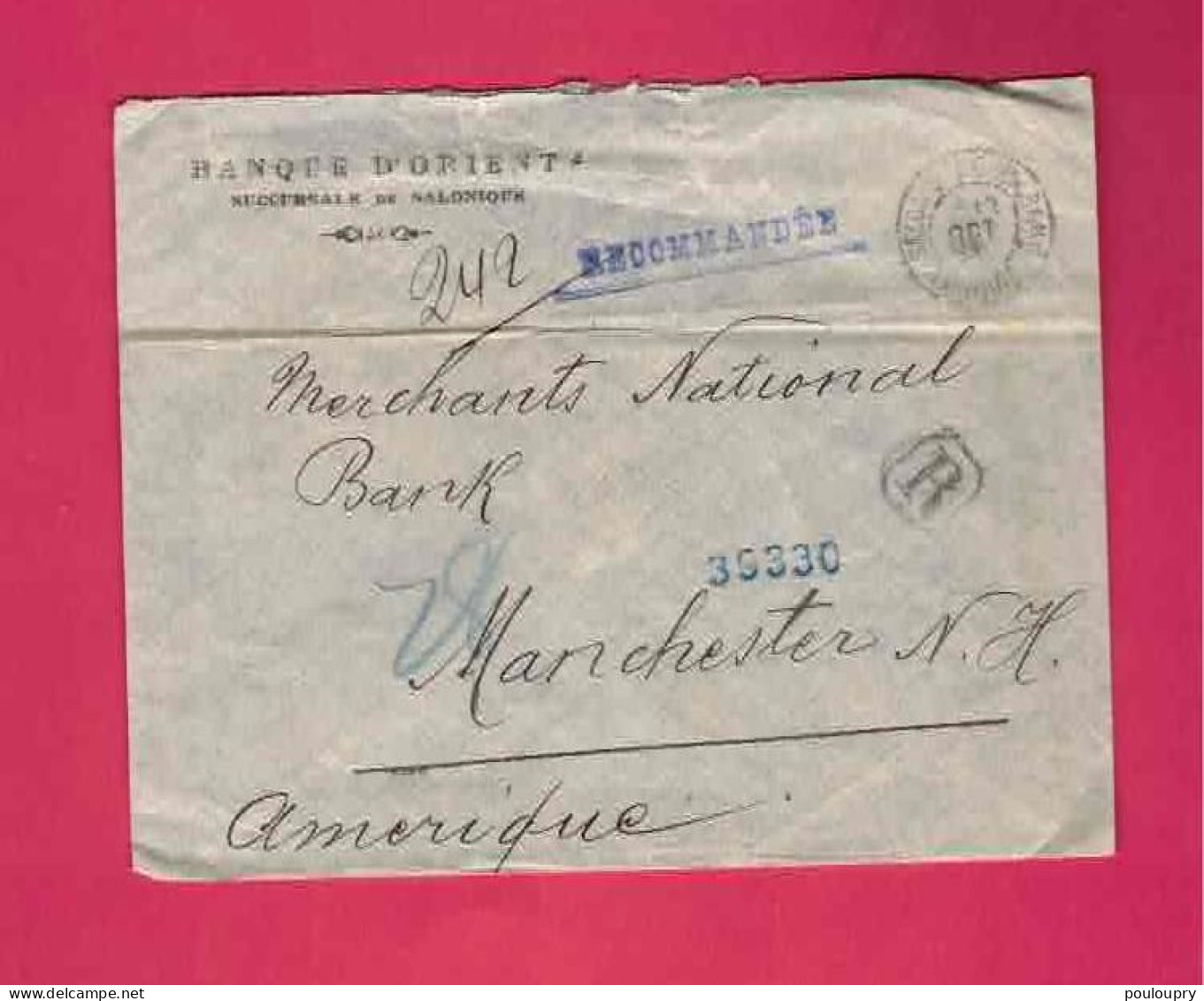 Lettre Recommandée De 1906 Pour Les USA EUAN - YT N° 17 En Paire - Storia Postale