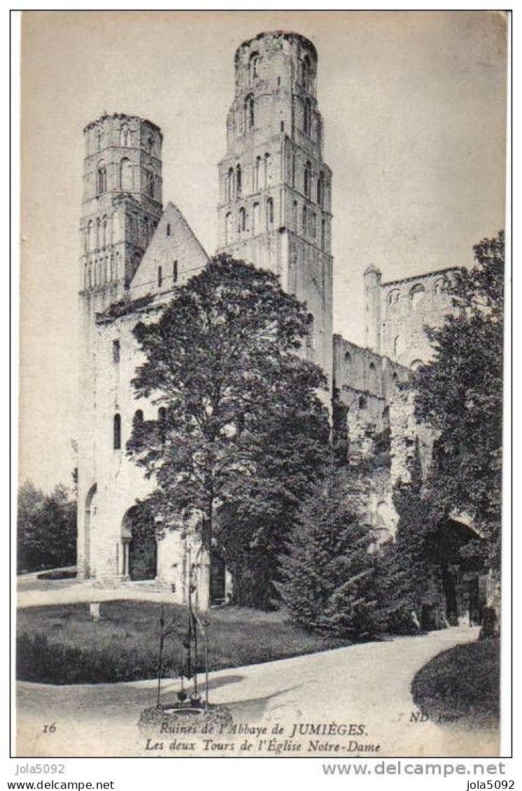 76 - JUMIEGES - Les Deux Tours De L'Eglise Notre-Dame - Jumieges