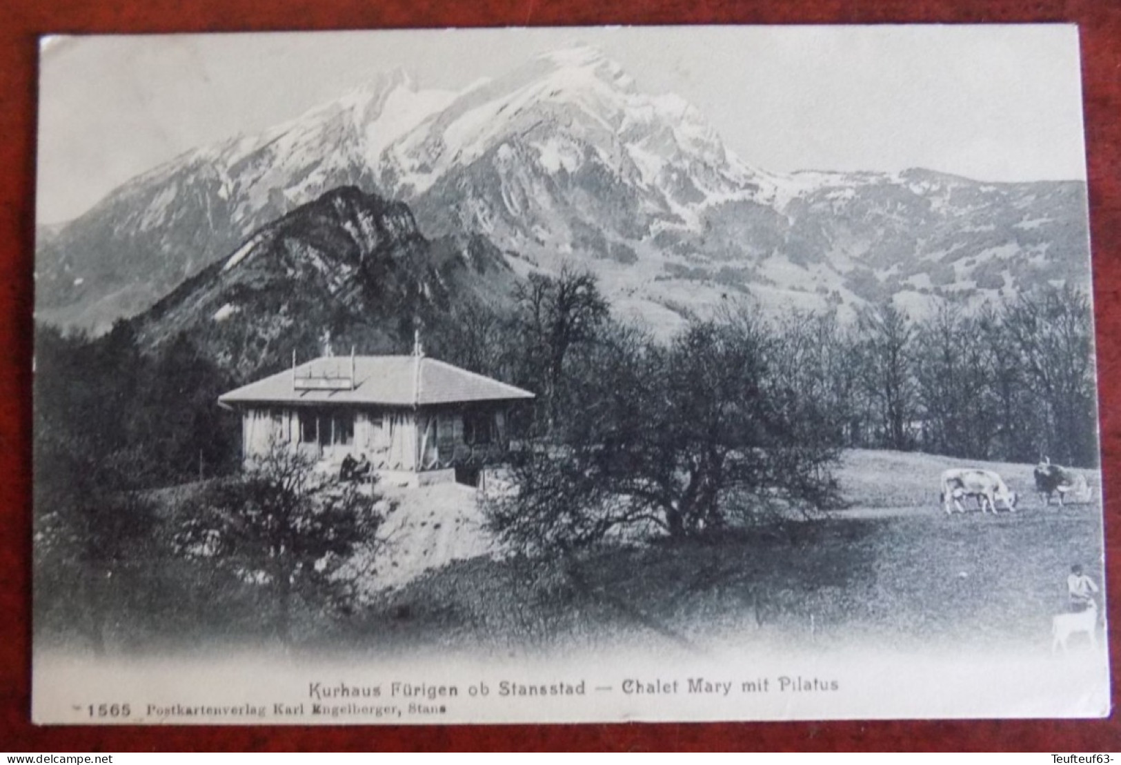 Cpa Kurhaus Fürigen Ob Stansstad - Chalet Mary Mit Pilatus - Stans