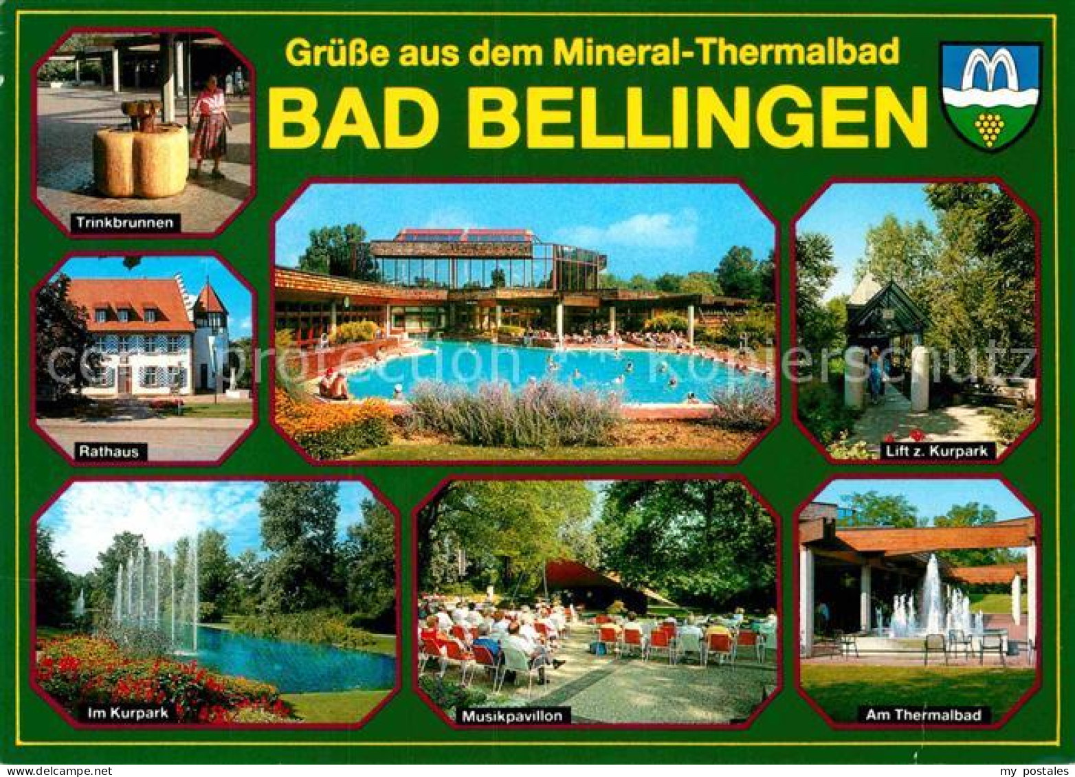 72897006 Bad Bellingen Rathaus Trinkbrunnen Kurpark Lift Musikpavillon Thermalba - Bad Bellingen