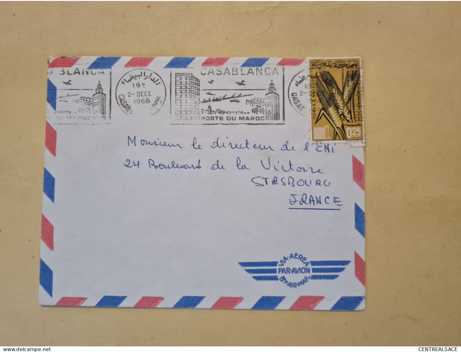 Lettre Flamme Casablanca Porte Du Maroc 1966 - Marokko (1956-...)