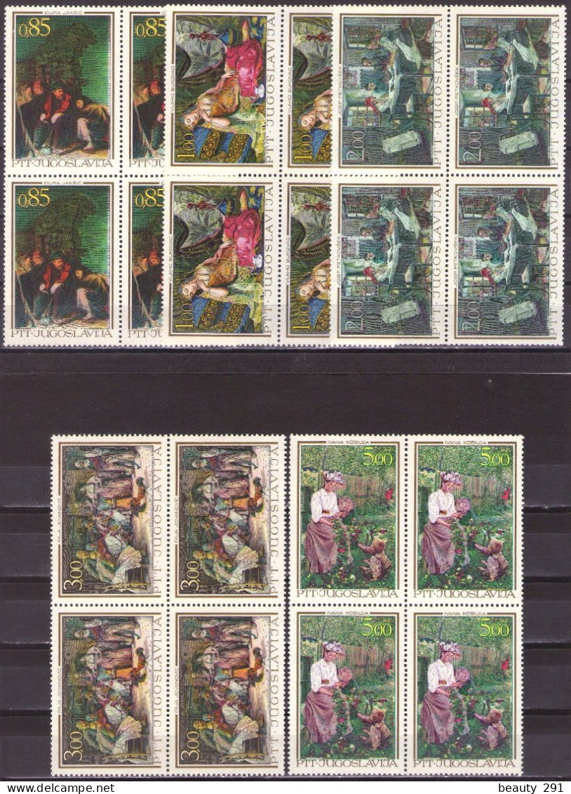 Yugoslavia 1967 - ART,19th Century Paintings - Mi 1257-1261 - MNH**VF - Unused Stamps