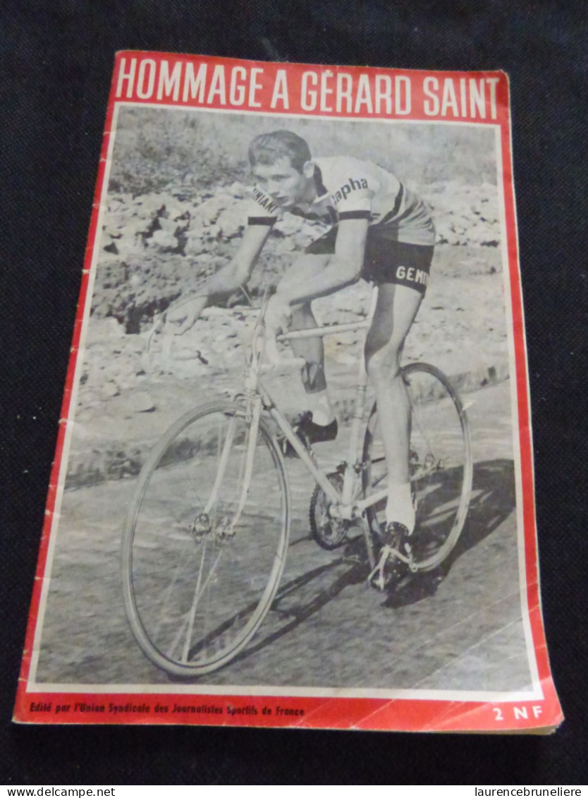 LIVRET CYCLISME - HOMMAGE A GERARD SAINT - Other & Unclassified