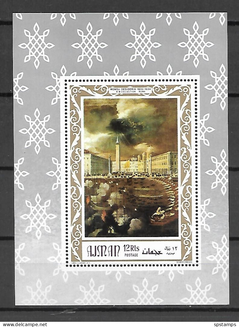 Ajman 1969 Art - Italian Paintings MS MNH - Otros & Sin Clasificación