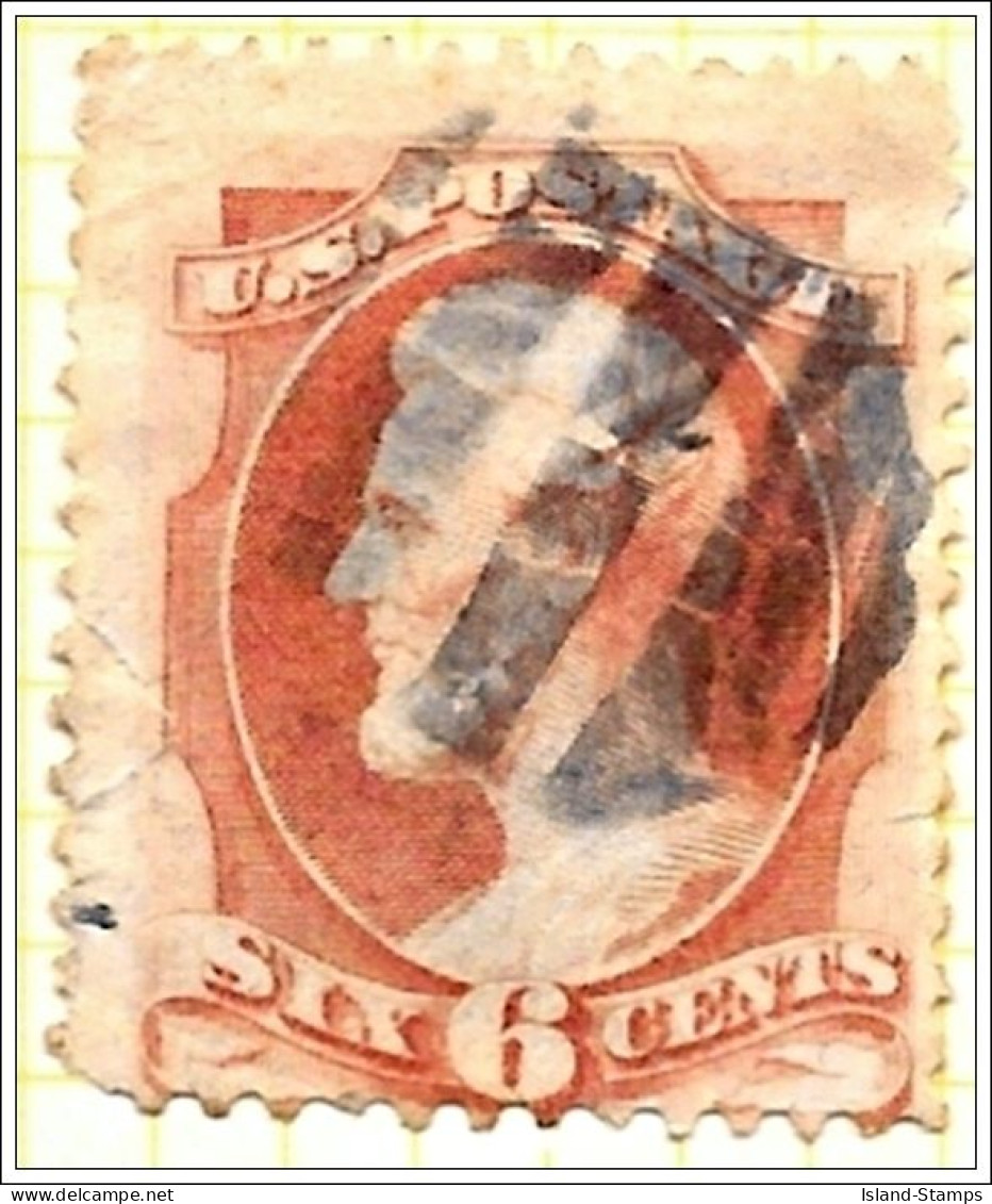 USA 1870-1873 6c. Lincoln Used V1 - Oblitérés