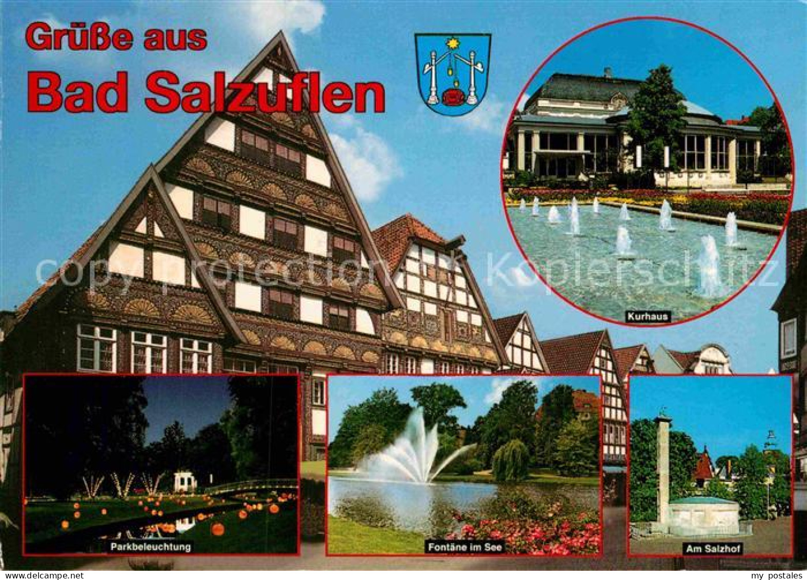 72896928 Bad Salzuflen Kurhaus Parkbeleuchtung Fontaene See Salzhof Bad Salzufle - Bad Salzuflen