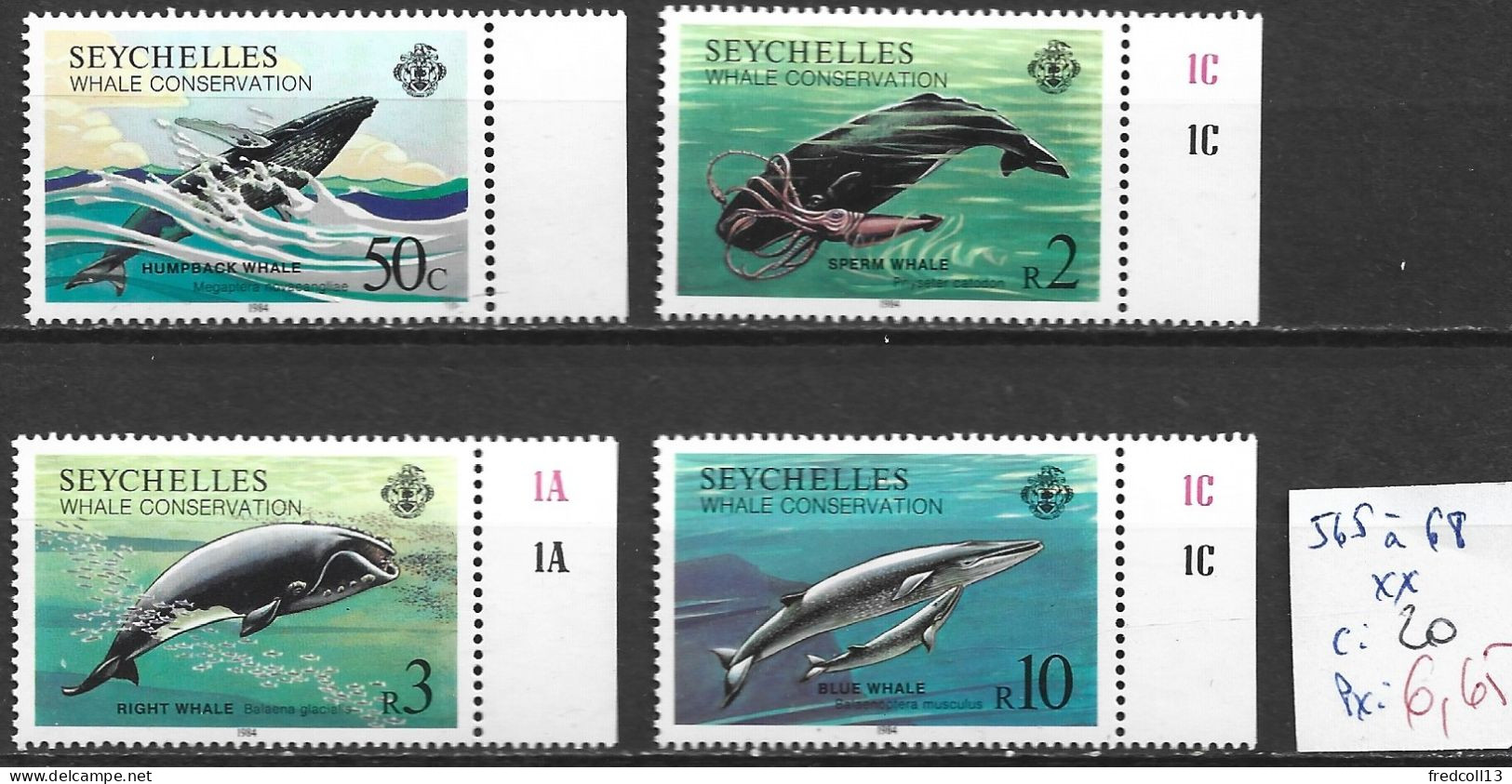 SEYCHELLES 565 à68 ** Côte 20 € - Seychelles (1976-...)