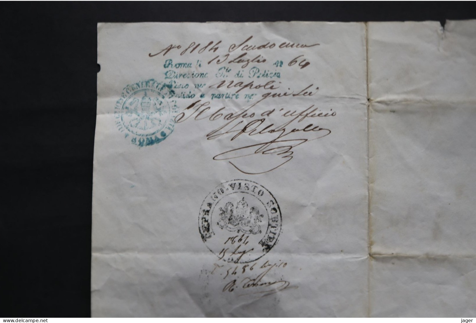 1862 Au Nom De L'Empereur Passeport N°235 Ambassade De Rome Aux Armes Impériales - Documents Historiques