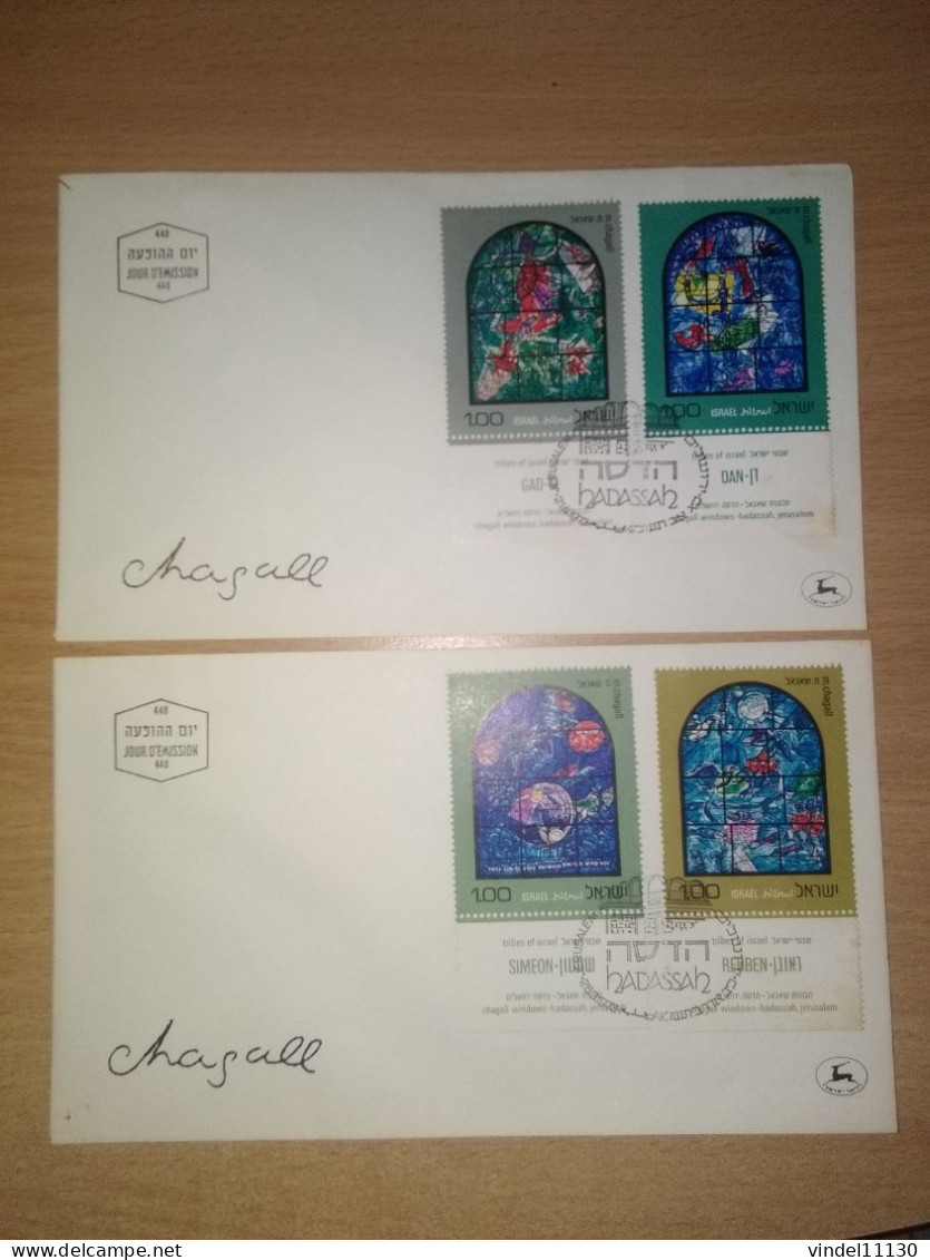 Lot Israel FDC 1973 - Brieven En Documenten