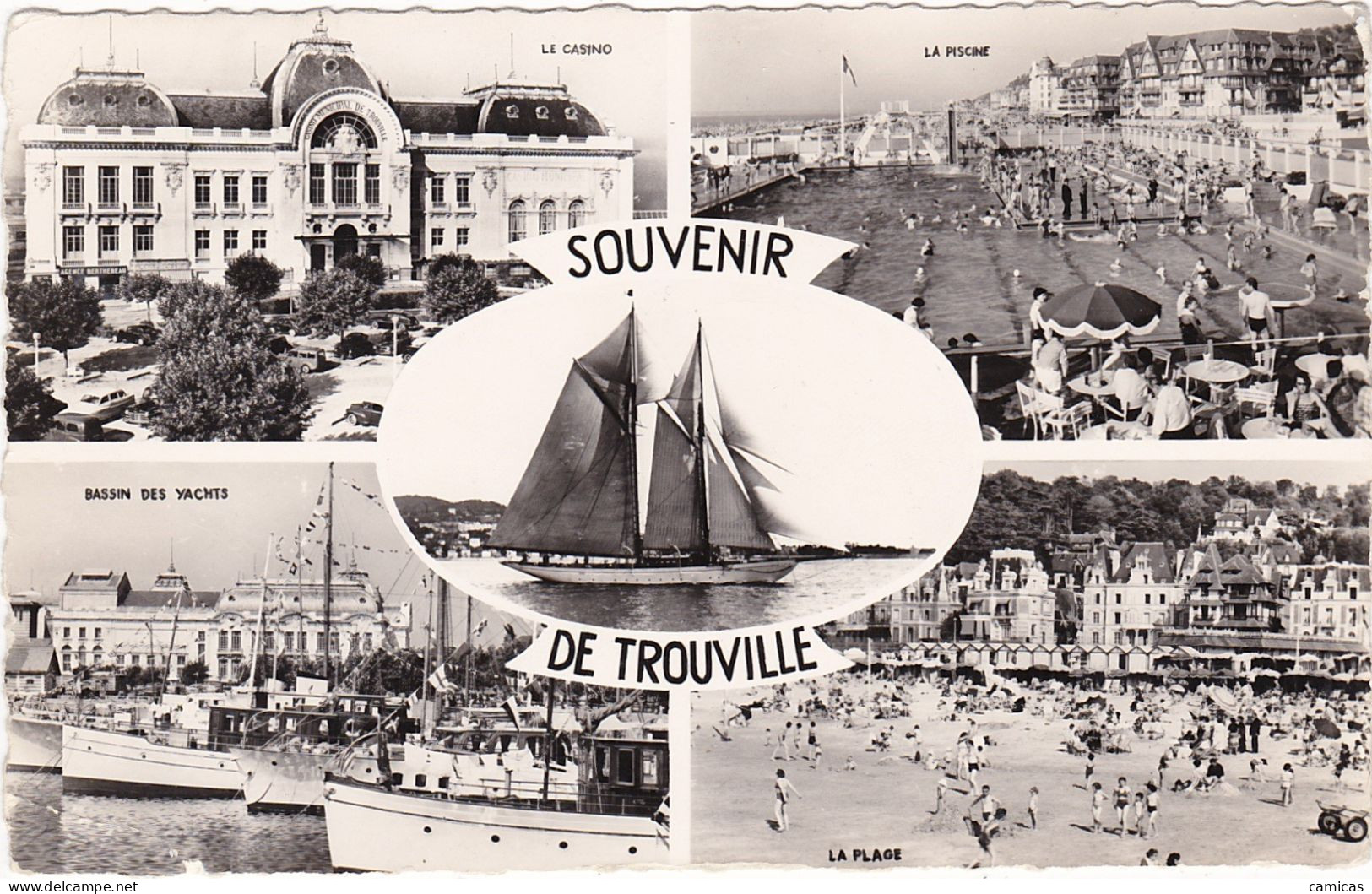 LOT De 9 Cartes:  CALVADOS: Souvenir D'HOULGATE,TROUVILLE,DEAUVILLE,HONFLEUR,HOME S/MER  Etc..... - 5 - 99 Cartoline