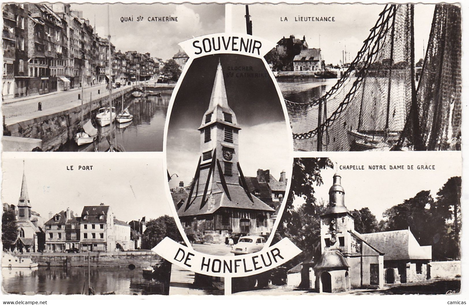 LOT De 9 Cartes:  CALVADOS: Souvenir D'HOULGATE,TROUVILLE,DEAUVILLE,HONFLEUR,HOME S/MER  Etc..... - 5 - 99 Postcards