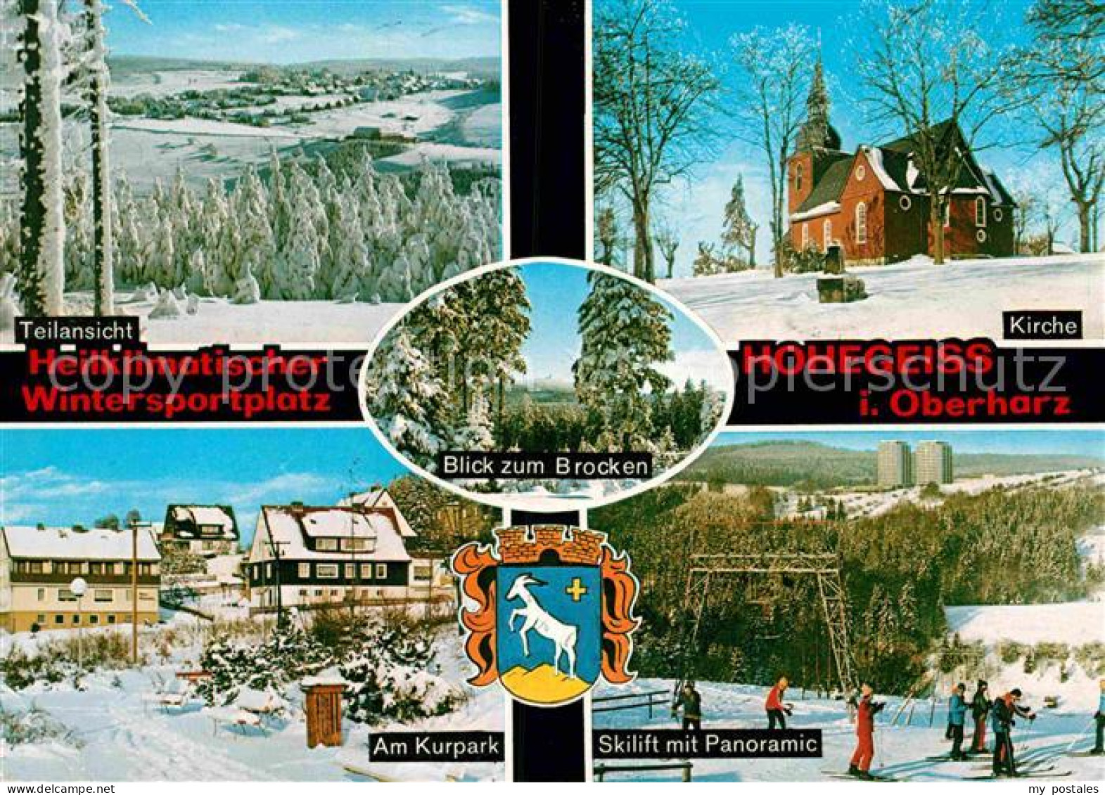 72896843 Hohegeiss Harz Kirche Kurpark Skilift Panoramic Winterlandschaft Braunl - Sonstige & Ohne Zuordnung