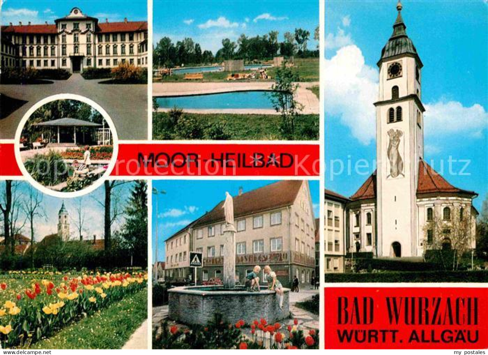 72896790 Bad Wurzach Moor Heilbad Brunnen Kirche Kurklinik Schwimmbad Bad Wurzac - Bad Wurzach