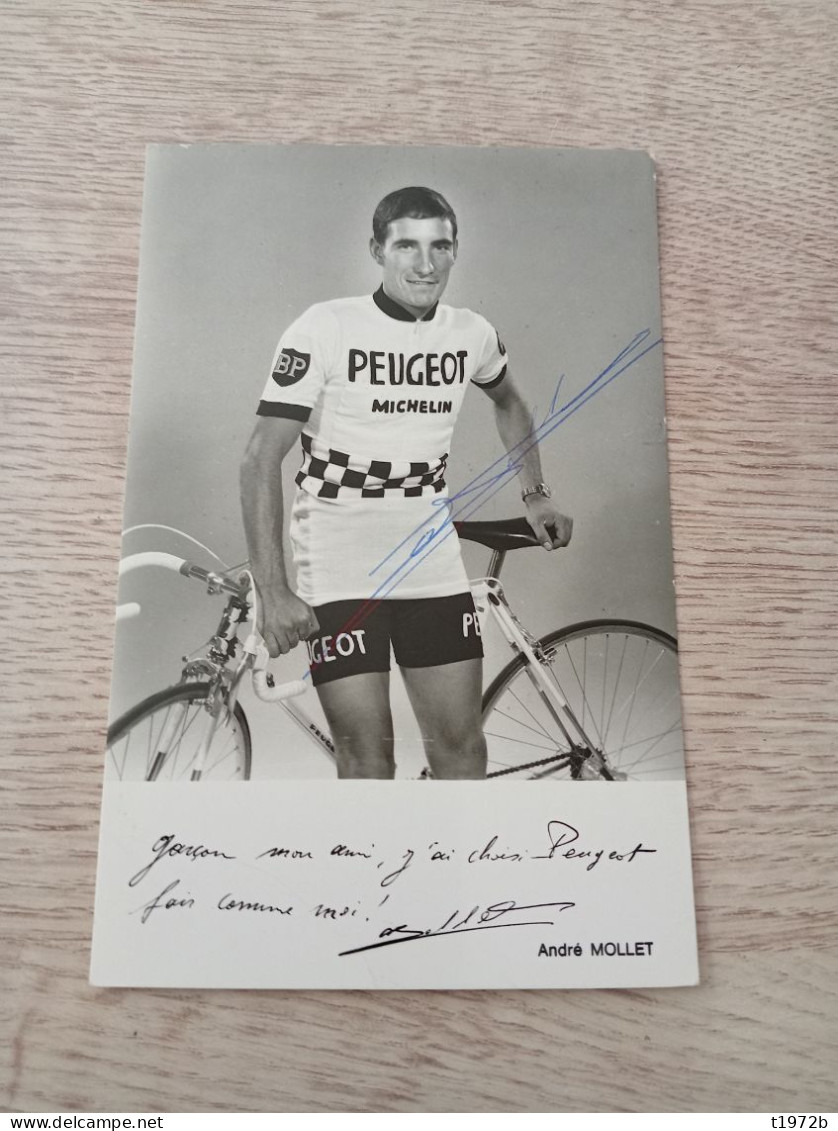 Autograph Cyclisme Cycling Ciclismo Ciclista Wielrennen Radfahren MOLLET ANDRE (Peugeot-BP-Michelin 1970) - Cyclisme
