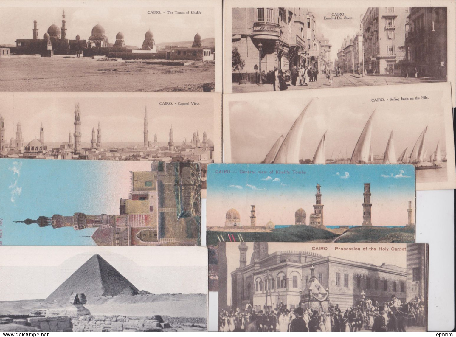 Egypte Le Caire Cairo Egypt Suez Assouan Alexandria Gizeh Lot De 88 Cartes Postales Anciennes Vintage Picture Postcard - Collections & Lots