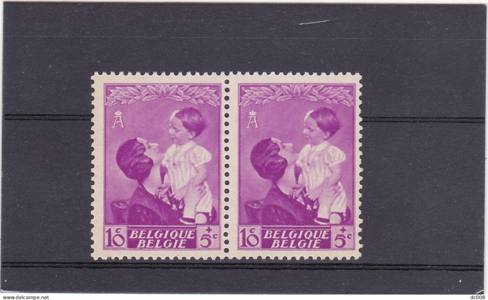 1937-COB 447-V1 10c Wit Uurwerk Op Pols-Montre Blanche - In Paar-en Pair MNH - 1931-1960