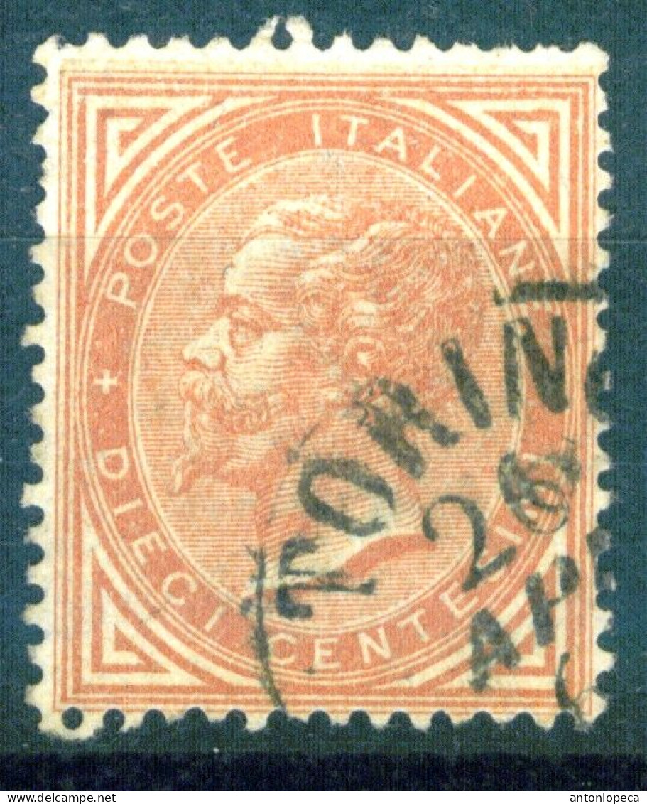 ITALIA, 1863, VEII CENT 10 USED VF - Oblitérés