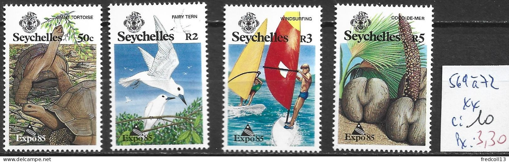 SEYCHELLES 569 à 72 ** Côte 10 € - Seychelles (1976-...)