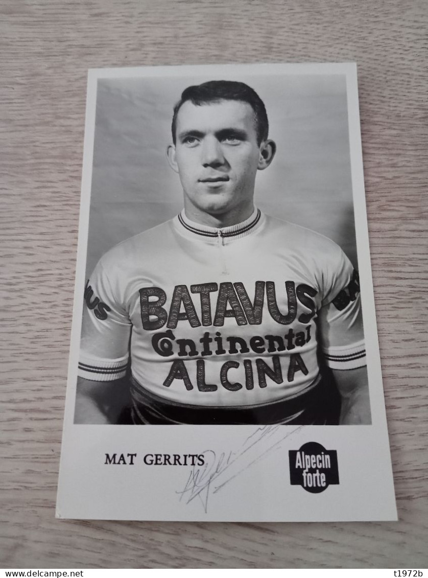 Autograph Cyclisme Cycling Ciclismo Ciclista Wielrennen Radfahren GERRITS MAT (Batavus-Continental-Alcina 1969) - Wielrennen