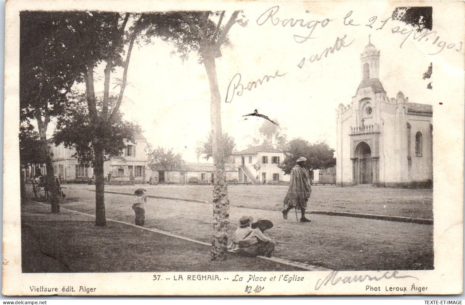 ALGERIE - LA REGHAIA - La Place De L'église  - Sonstige & Ohne Zuordnung
