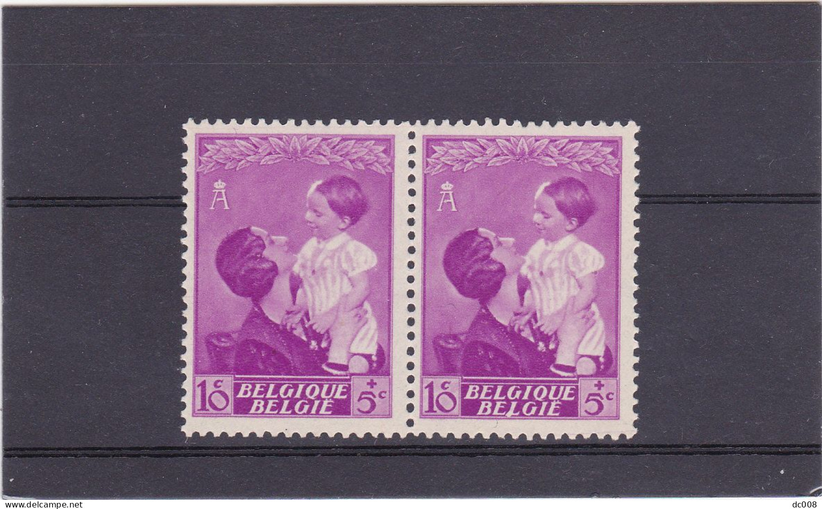 1937-COB 447-V2 10c Wit Uurwerk Op Pols-Montre Blanche - In Paar-en Pair MNH - 1931-1960