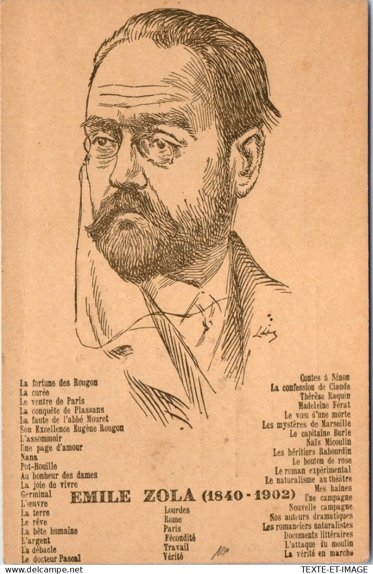 PERSONNALITE - ECRIVAIN - Emile Zola Et Son Oeuvre  - Schriftsteller