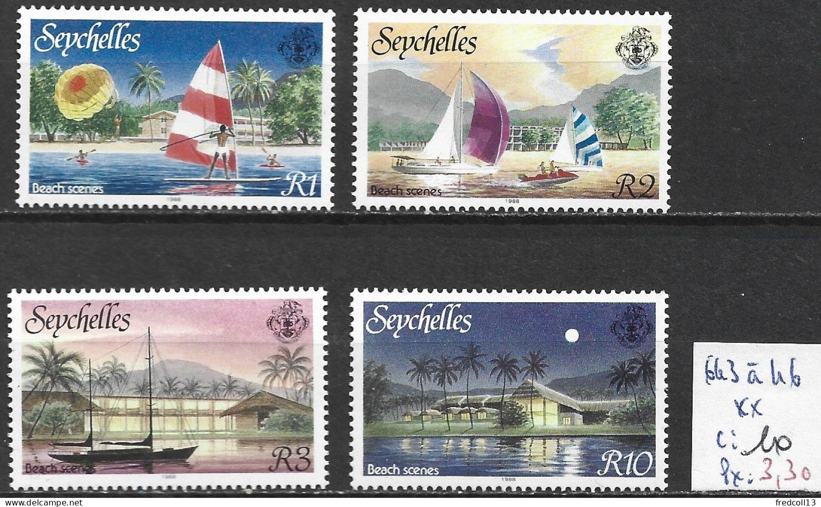 SEYCHELLES 643 à 46 ** Côte 10 € - Seychelles (1976-...)