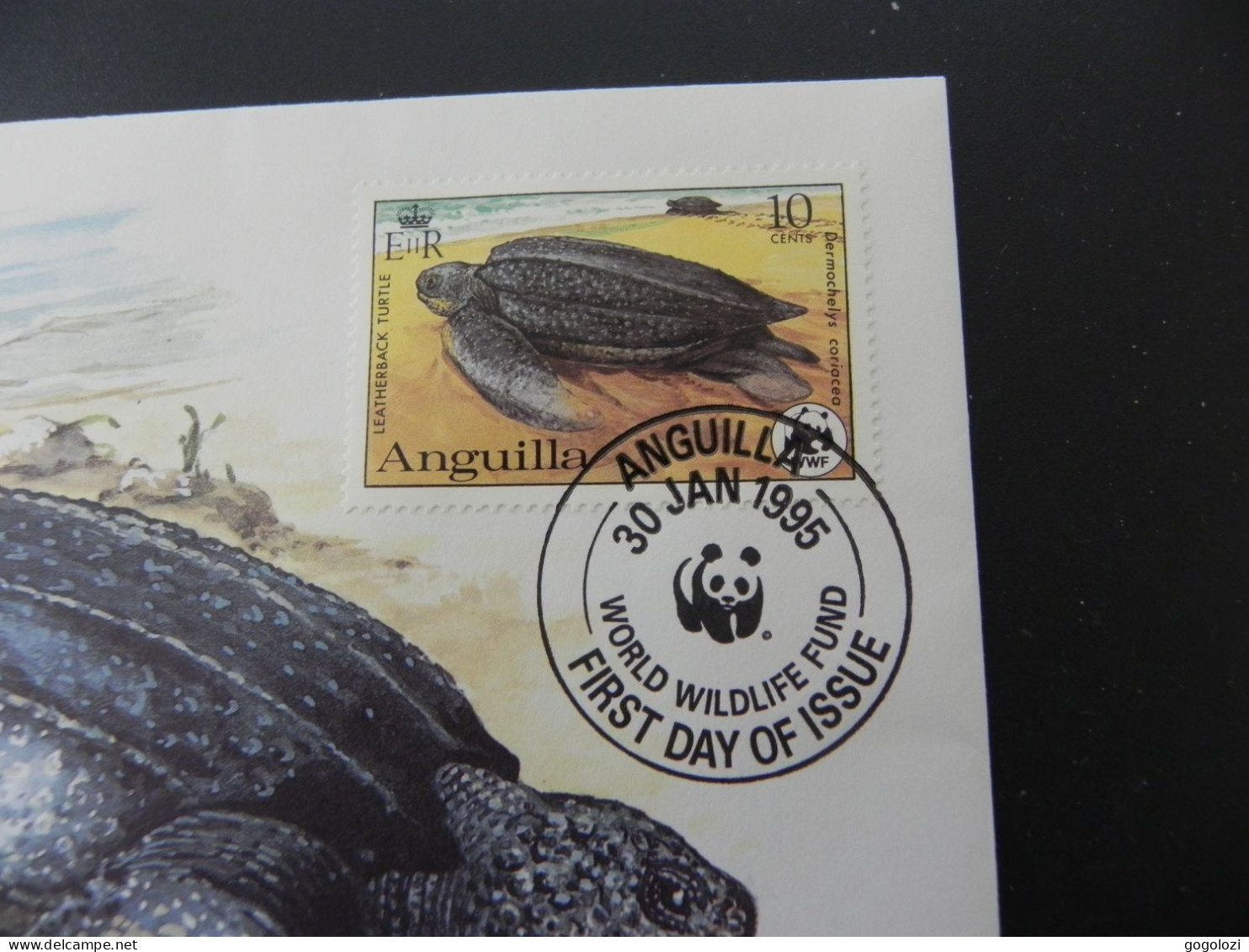 Anguilla  WWF Leatherback Turtle 1986 - Numis Letter - Other - America