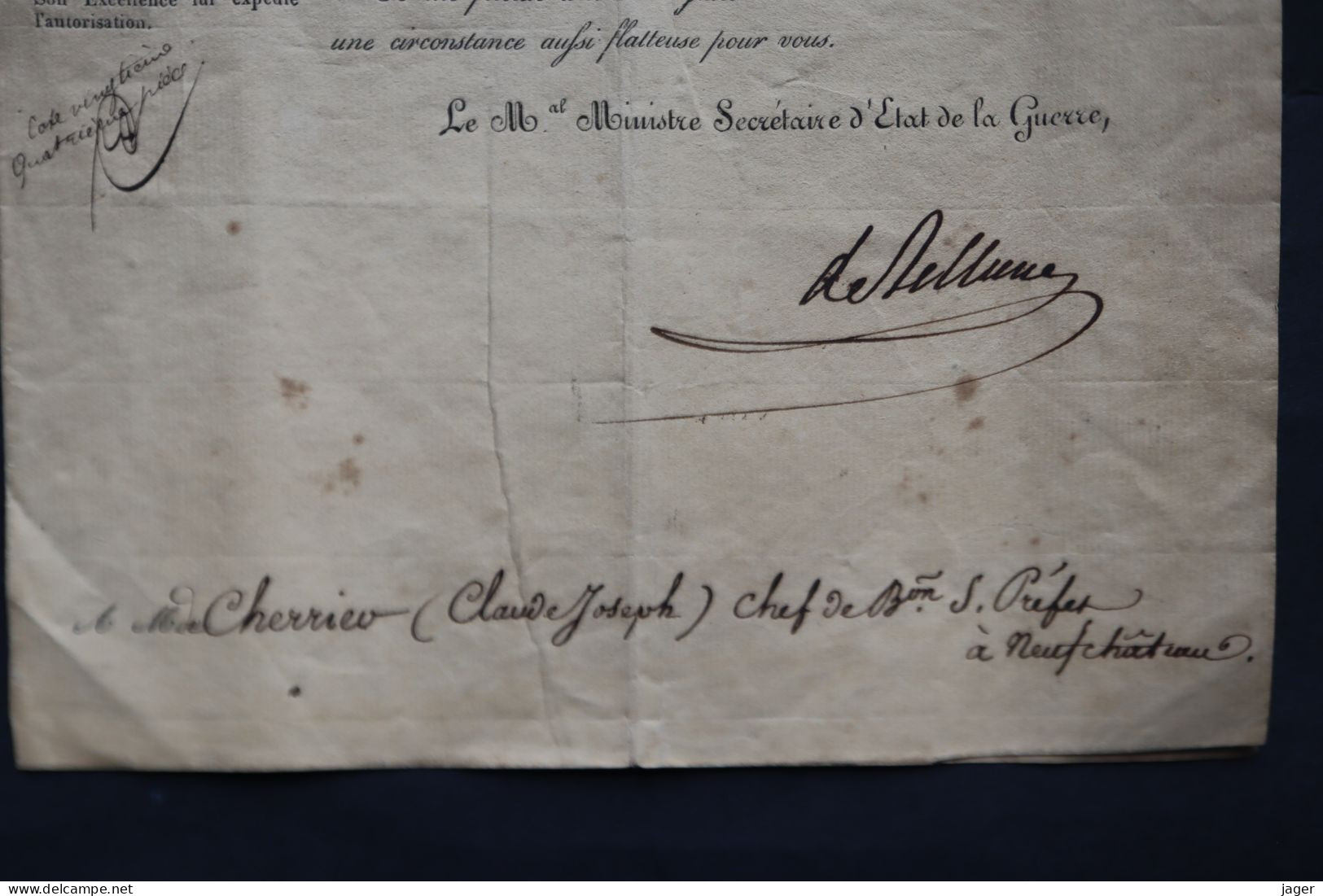 1822 Ordre Royal Et Militaire De Saint Louis Brevet De Nomination Signature Autographe Duc De Bellune - Documents Historiques