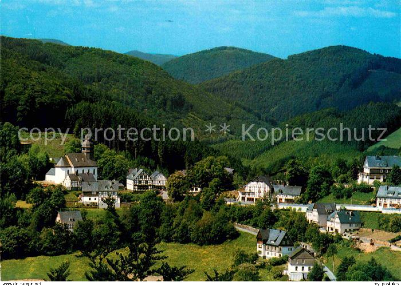 72896411 Nordenau Fliegeraufnahme Mit Kirche Nordenau - Schmallenberg