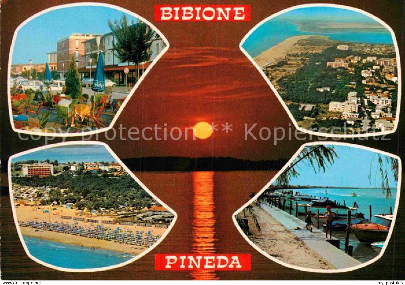72896322 Bibione Pineda Fliegeraufnahme Strand Hafen San Michele Al Tagliamento - Andere & Zonder Classificatie