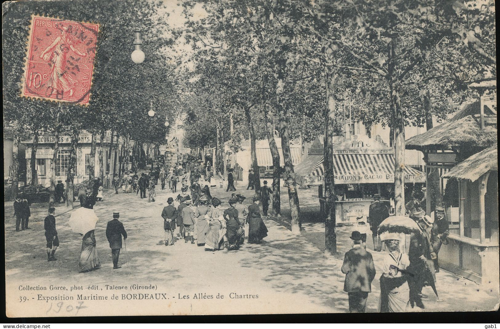 33 --- Exposition Maritime De Bordeaux ---- Les Allees De Chartres ( 1907 ) - Bordeaux