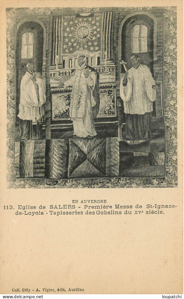 Collection GELY Vigier  N° 113 Eglise De SALERS Tapisserie Des Gobelins - Autres & Non Classés