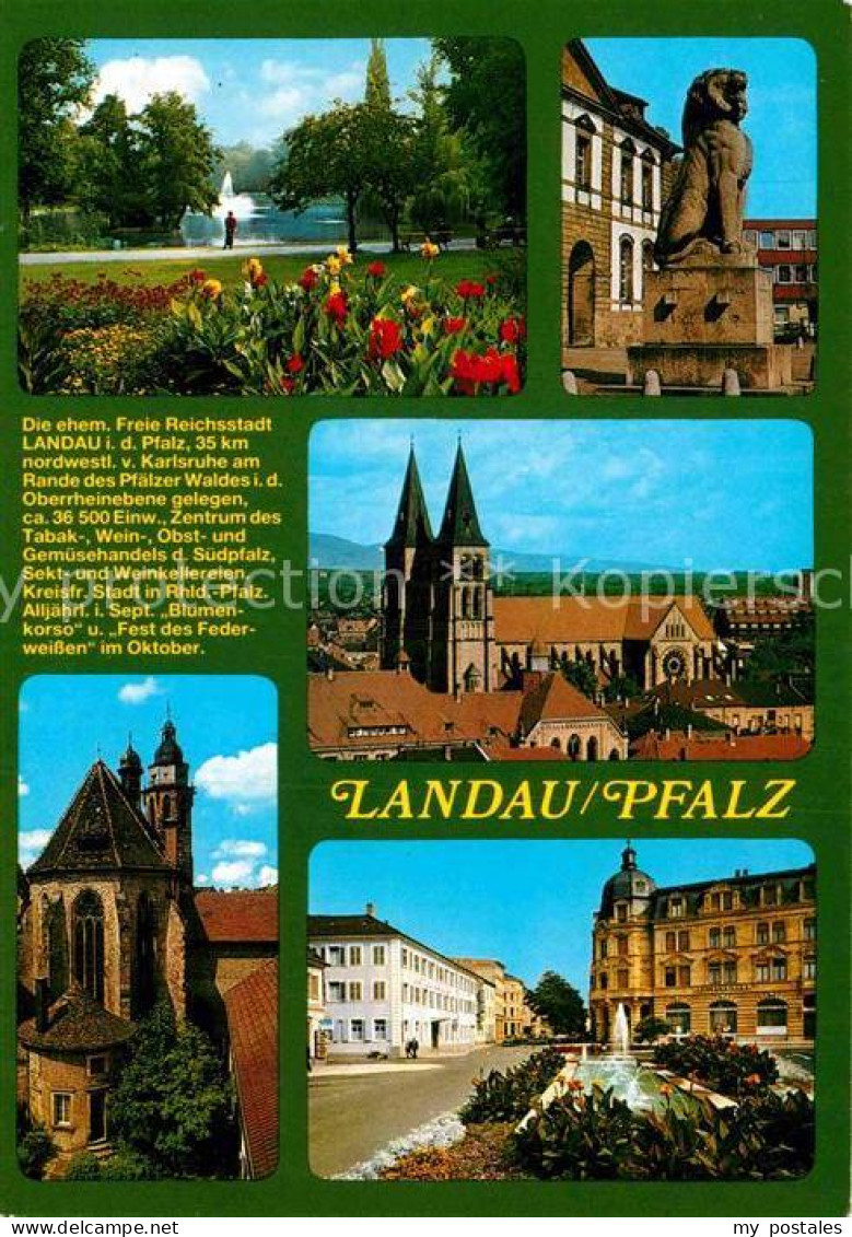 72896206 Landau Pfalz Kirche Panorama Park Landau In Der Pfalz - Landau