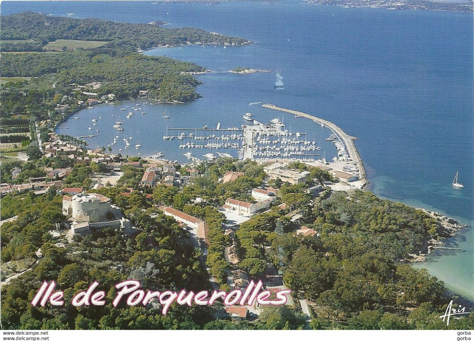 *CPM - 83 - PORQUEROLLES - HYERES - Vue Aérienne Du Port Et Du Village - Porquerolles