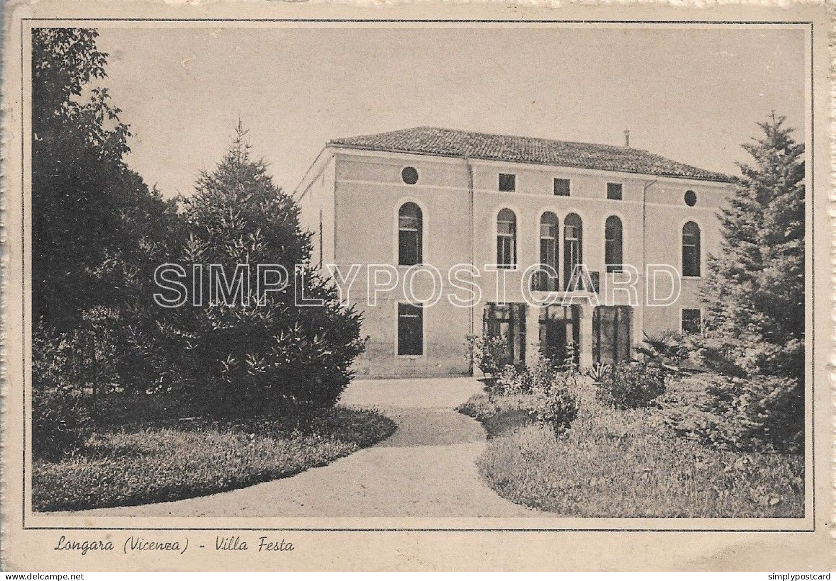 CARTOLINA  LONGARA ( VICENZA ) - VILLA FESTA  -  FG  - VIAGGIATA 1938 - A11 - Vicenza