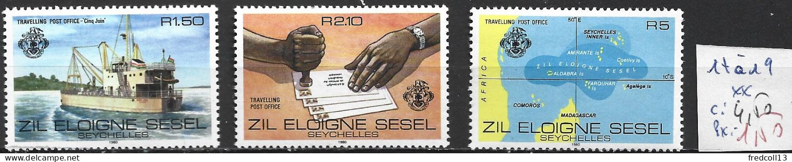 SEYCHELLES ZIL ELOIGNE SESEL 17 à 19 ** Côte 4.50 € - Seychellen (1976-...)